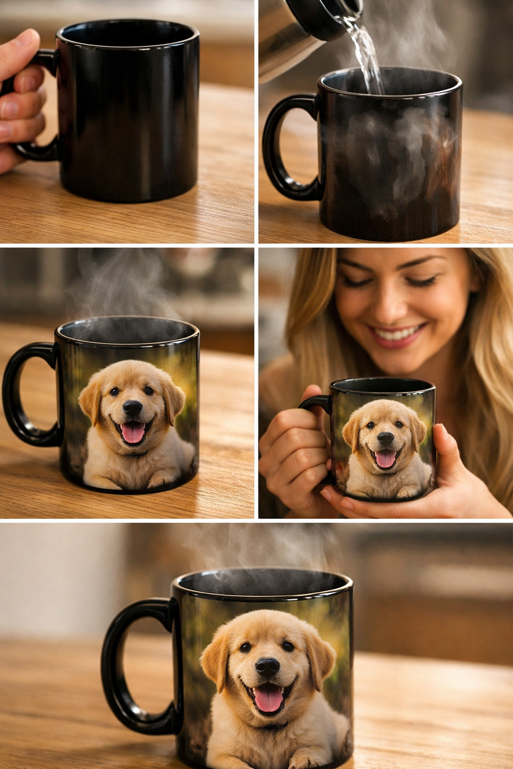 Taza mágica con foto personalizada.